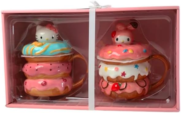 Hello Kitty and My Melody Donut Mug Set