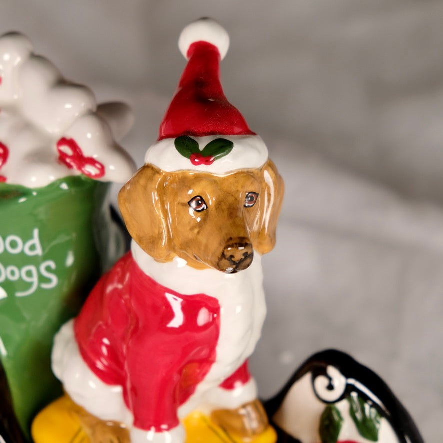CHRISTMAS DOGS SLED FIGURINE