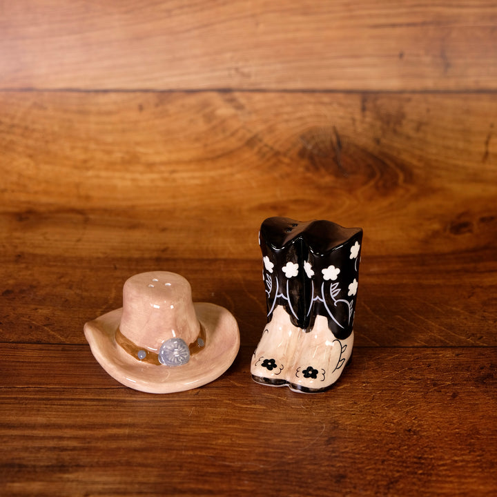COWBOY HAT AND BOOTS S&P SET