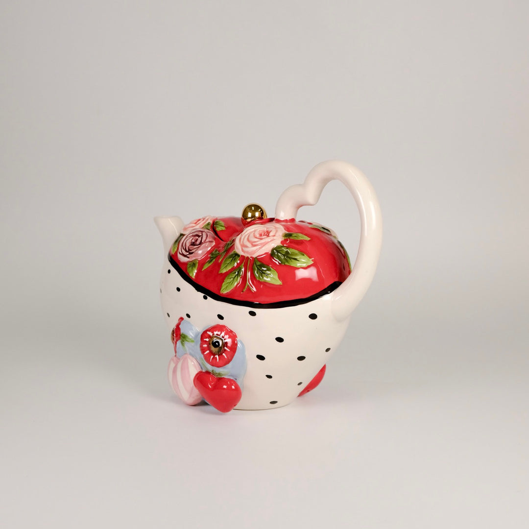 Clayworks Valentine's Day Rose Teapot