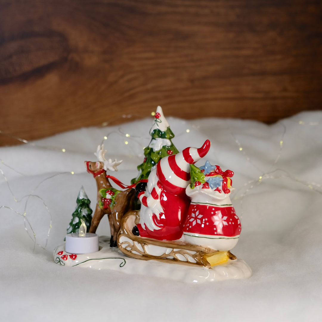 Gnomeville Shopping Tealight Holder