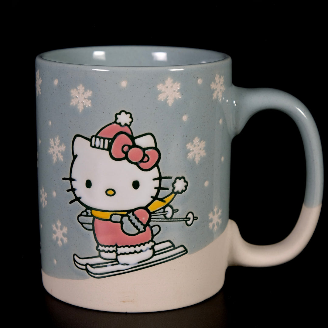 Hello Kitty & My Melody Down Hill Skiiing 18oz Mug Set of 2