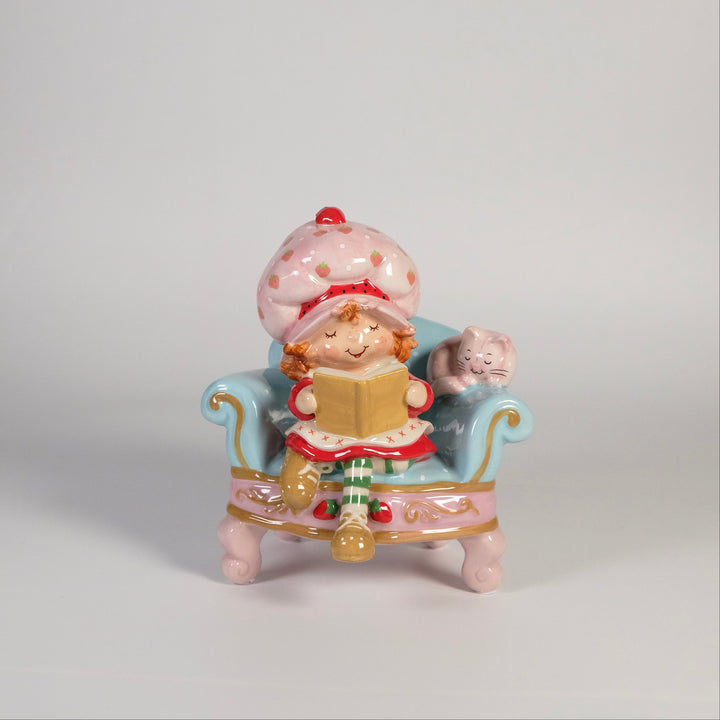 Strawberry Book Nook Figurine