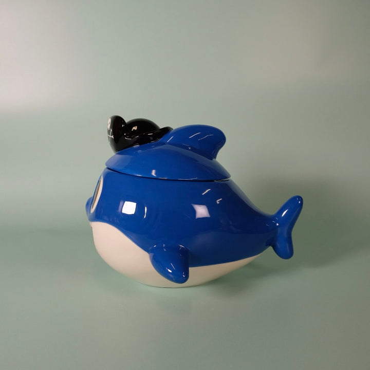 Spooky Daddy Shark Family Figural Container