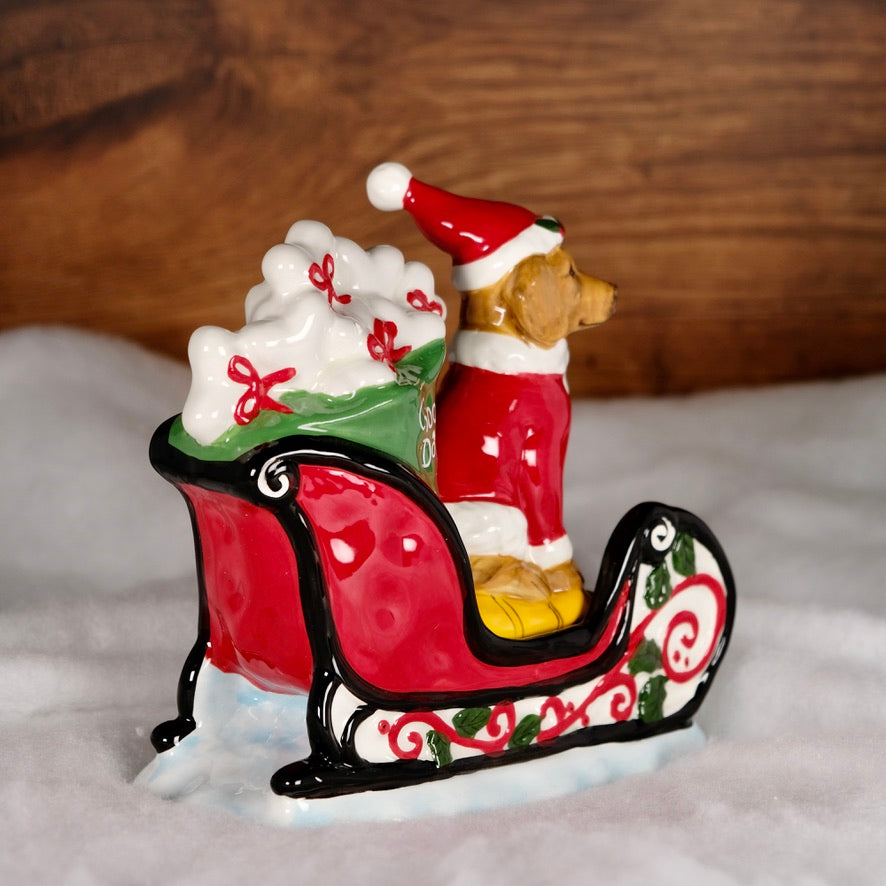 CHRISTMAS DOGS SLED FIGURINE