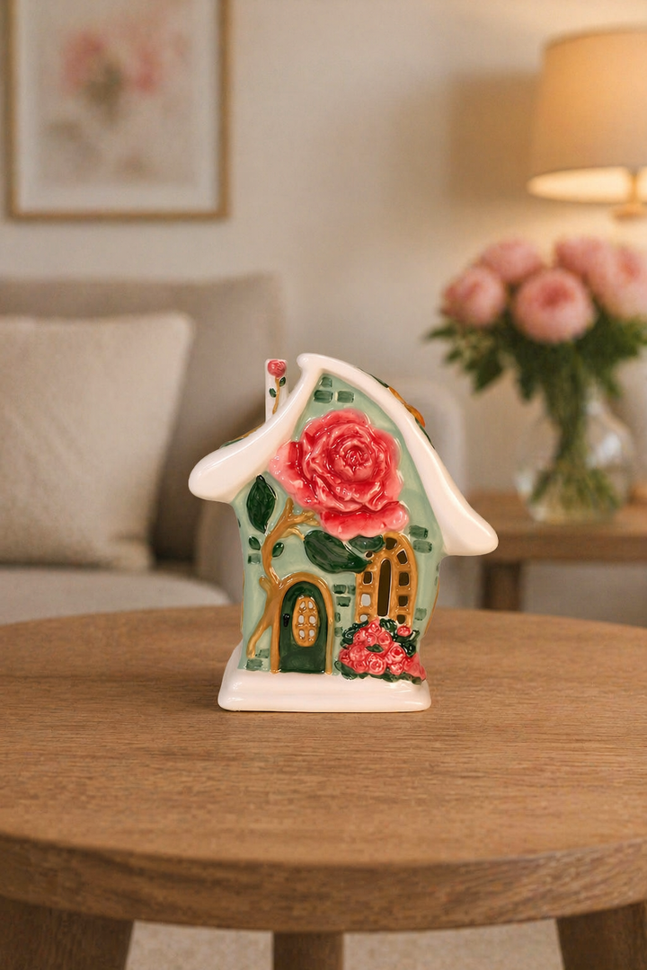 Peony Petal Cottage Candle House