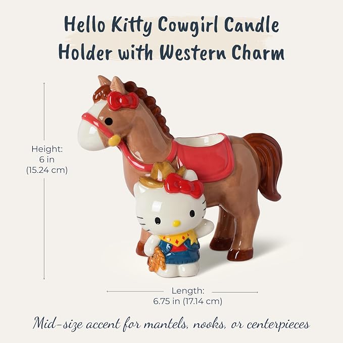 Hello Kitty Cowgirl Tea Light Candle Holder
