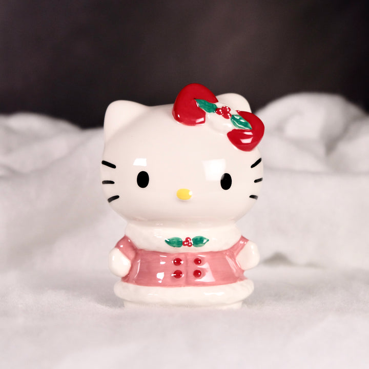 HELLO KITTY PINK HOLIDAY FIGURINE