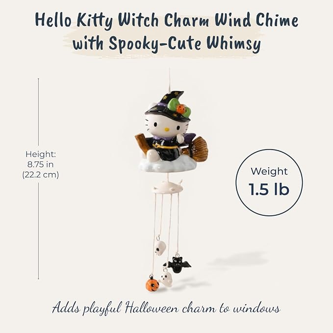 Hello Kitty Witch Charm Wind Chime