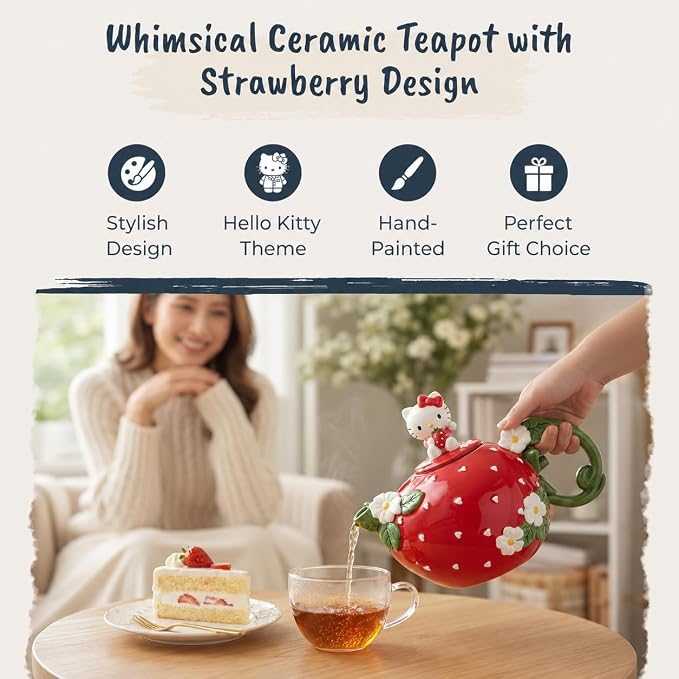 Hello Kitty Sweet Strawberry Teapot