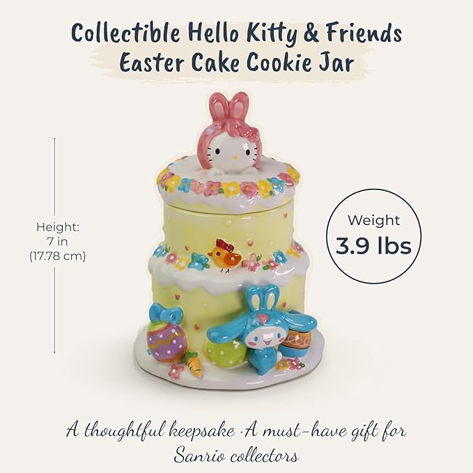 Hello Kitty and Friends Easter Cake Cookie Jar