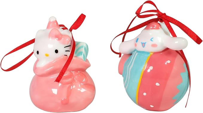 Hello Kitty and Cinnamoroll Ornament Set