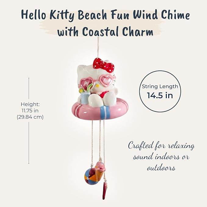 Hello Kitty Beach Fun Wind Chime