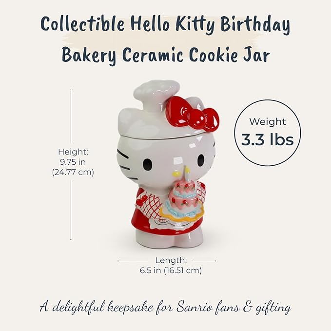 Hello Kitty Birthday Bakery Cookie Jar