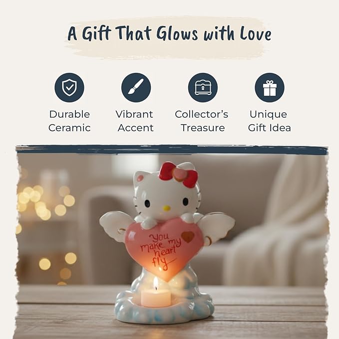 Hello Kitty You Make My Heart Fly Tea Light Candle Holder