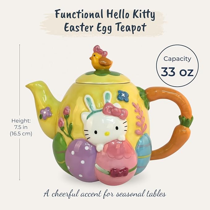 Hello Kitty Easter Bunny Carrot Teapot