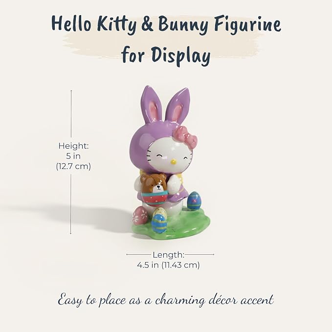 Hello Kitty Bunny Ears Figurine | Blue Sky Clayworks Easter