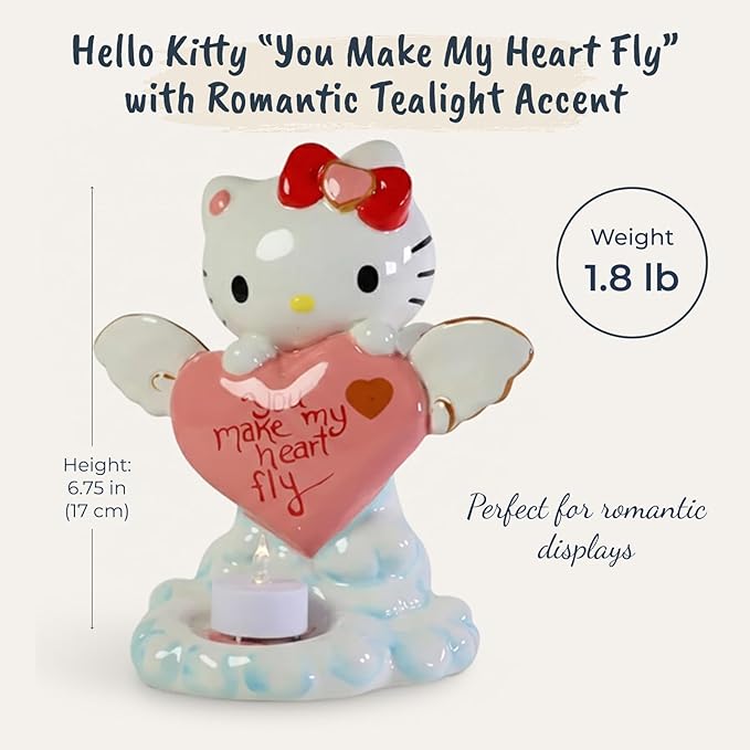 Hello Kitty You Make My Heart Fly Tea Light Candle Holder