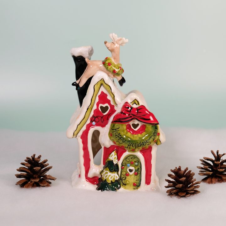 ReindeerVille - Happy Holiday Deer Candle House