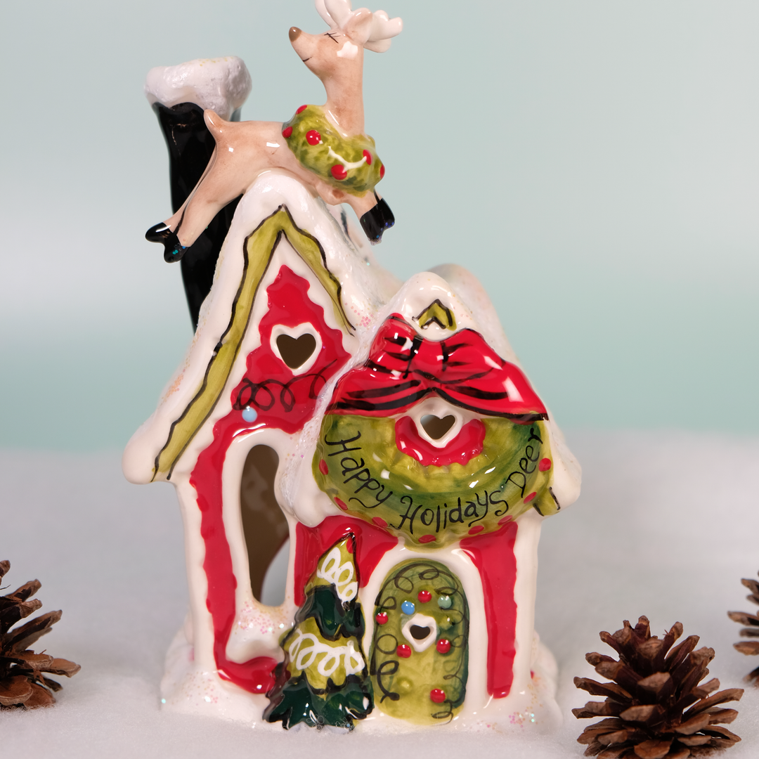 ReindeerVille - Happy Holiday Deer Candle House