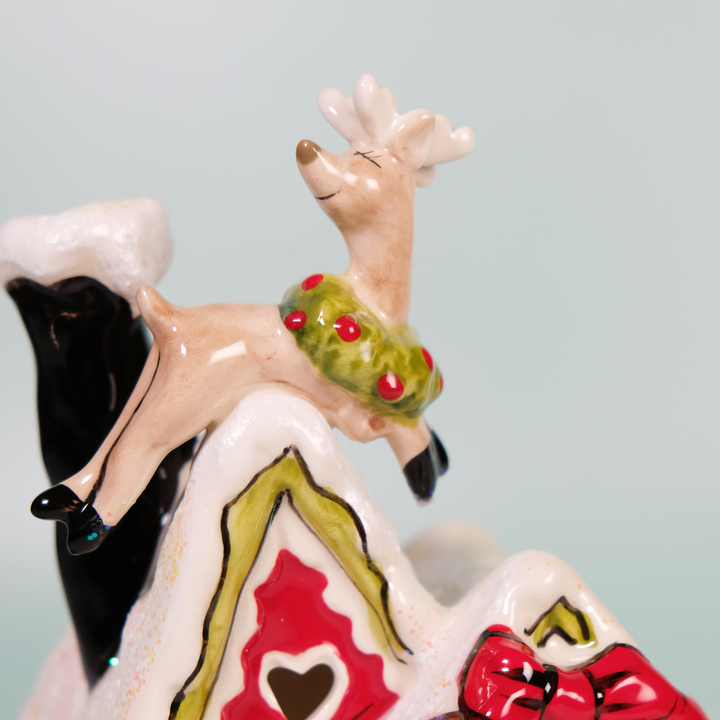 ReindeerVille - Happy Holiday Deer Candle House