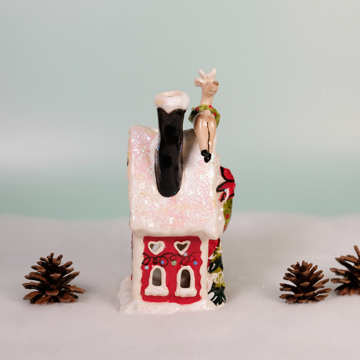 ReindeerVille - Happy Holiday Deer Candle House