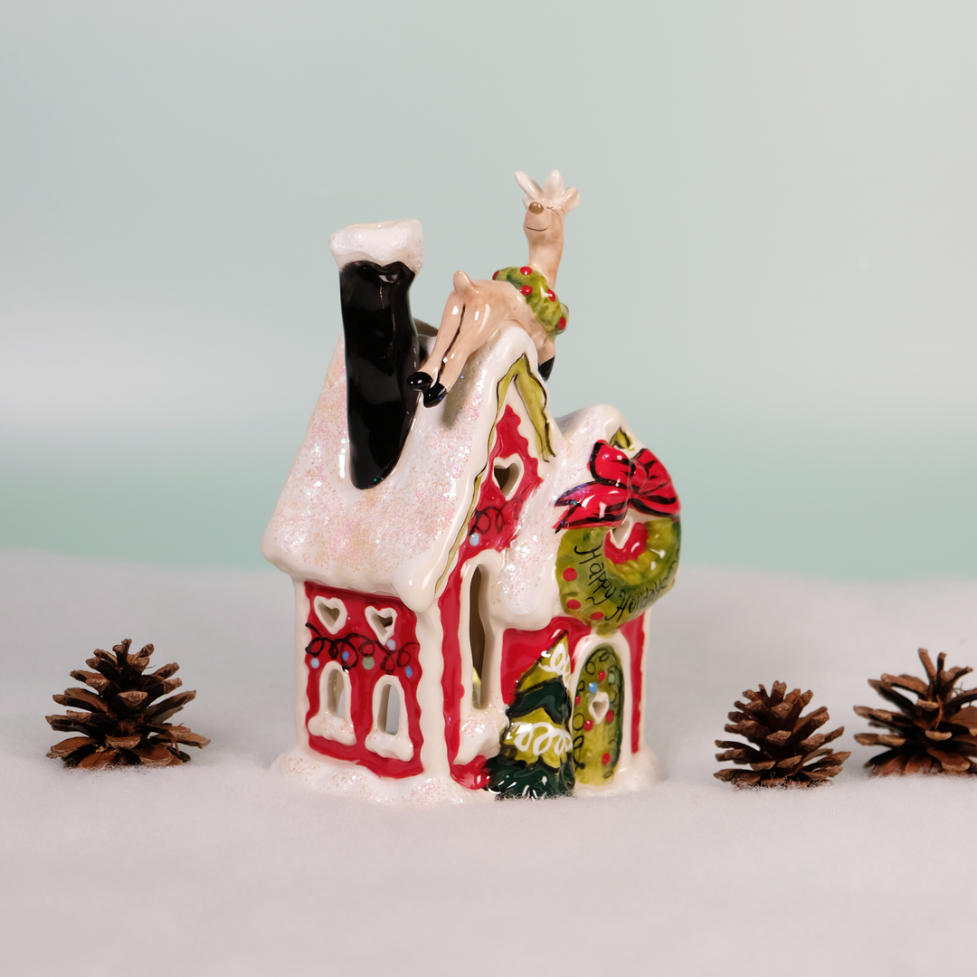 ReindeerVille - Happy Holiday Deer Candle House