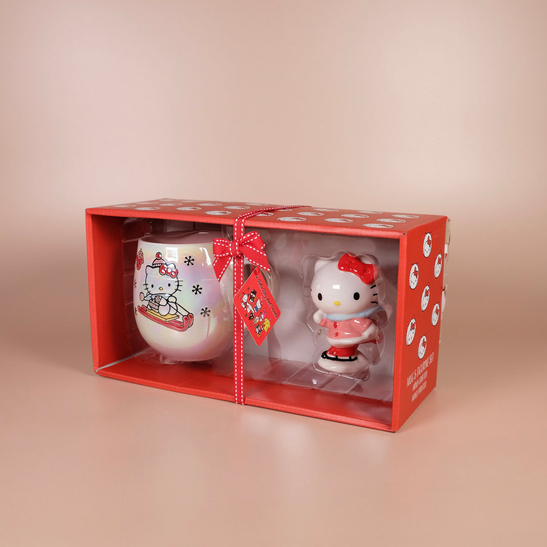 Hello Kitty Winter Wonderland 21oz Mug and Figurine Gift Set of 2