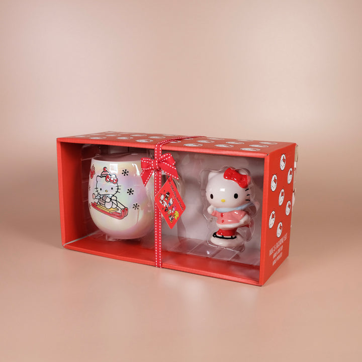 Hello Kitty Winter Wonderland 21oz Mug and Figurine Gift Set of 2