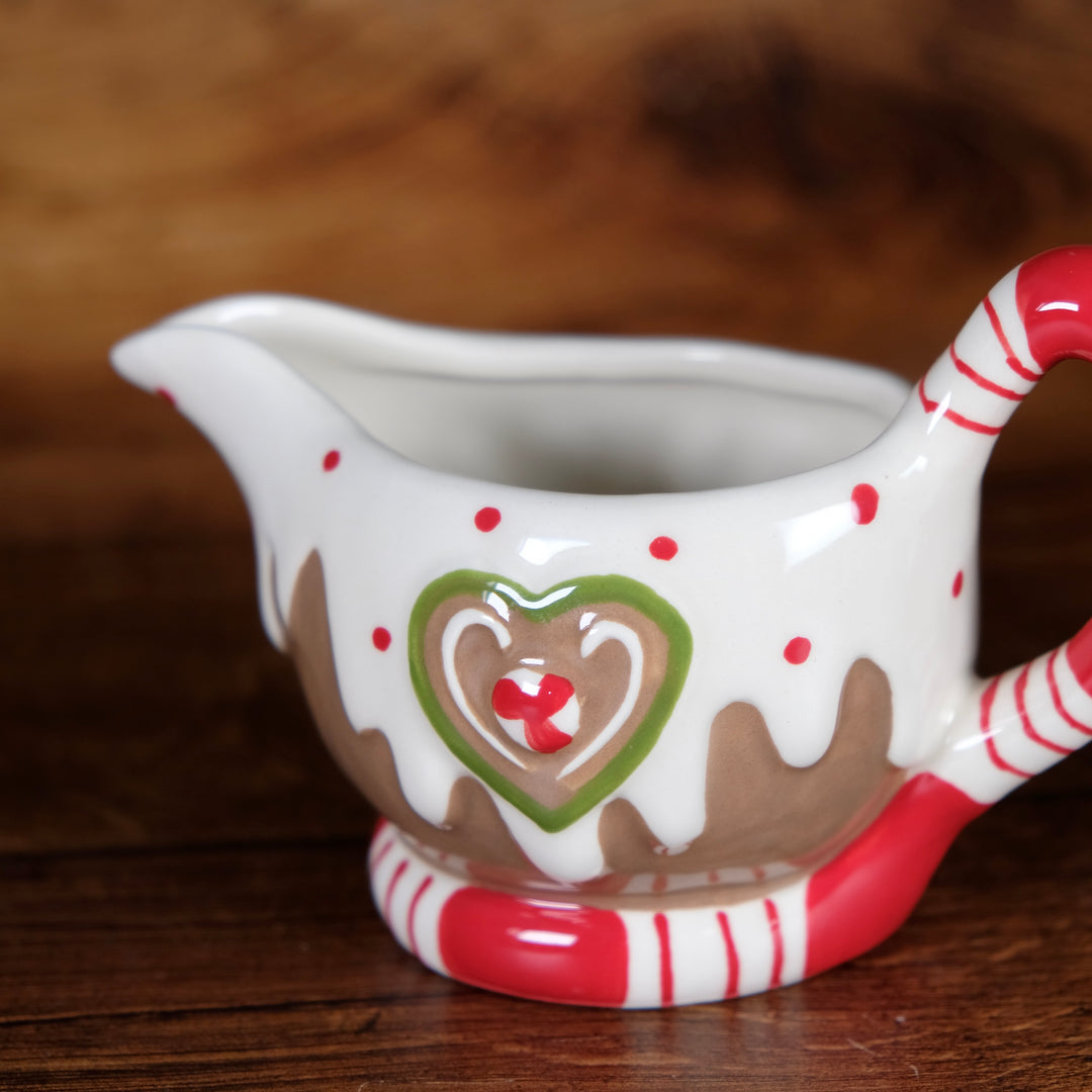 Gingerbread Creamer and Sugar with Tray