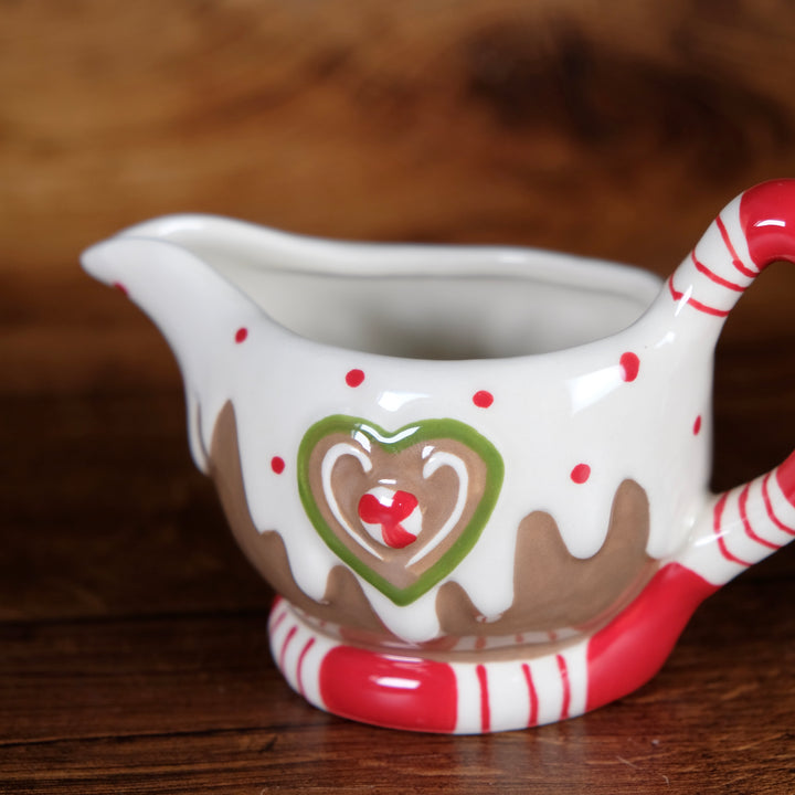 Gingerbread Creamer and Sugar with Tray