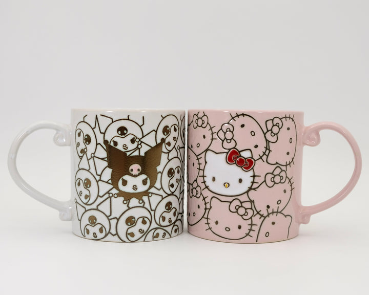 Hello Kitty & Kuromi 21 oz Pink Mug Set of 2