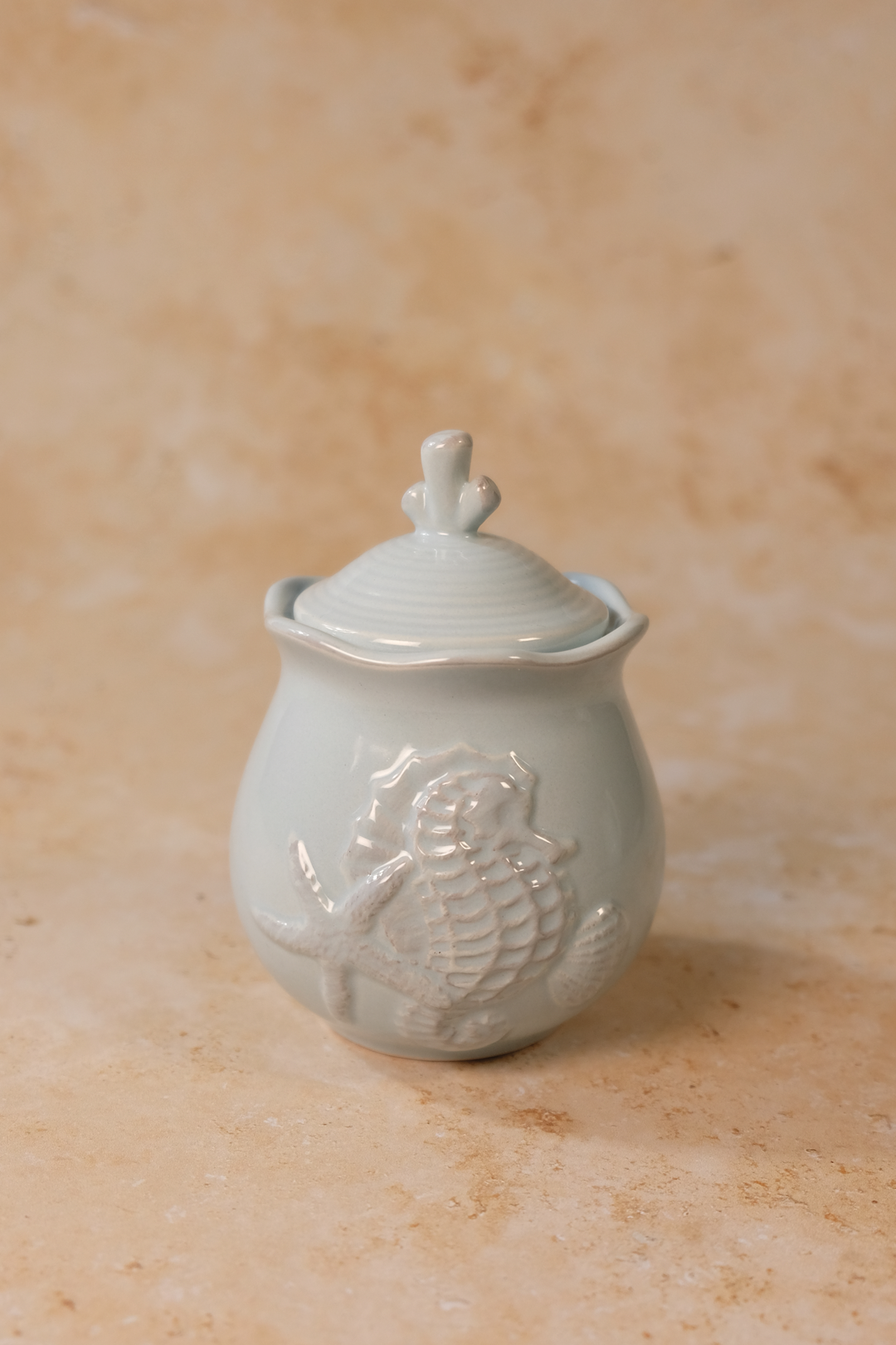 Blue Seahorse Sugar & Creamer Set
