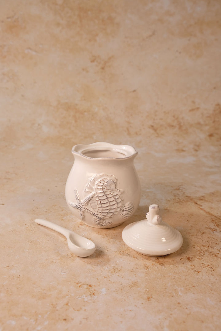 White Seahorse Sugar & Creamer Set