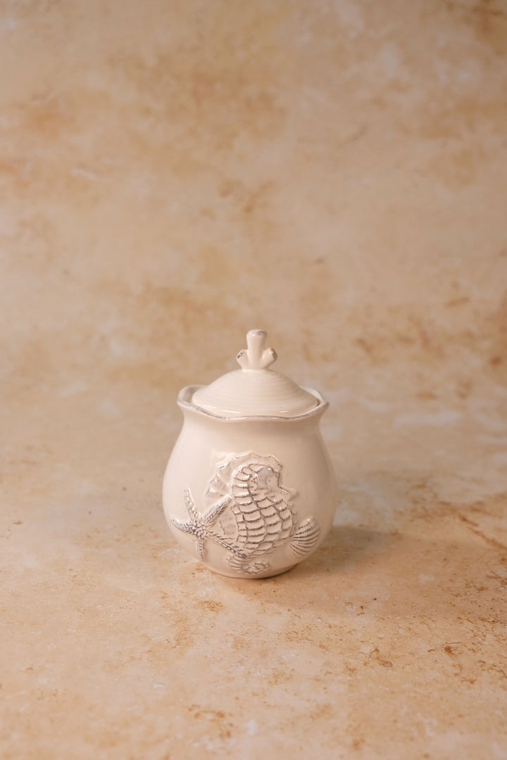 White Seahorse Sugar & Creamer Set