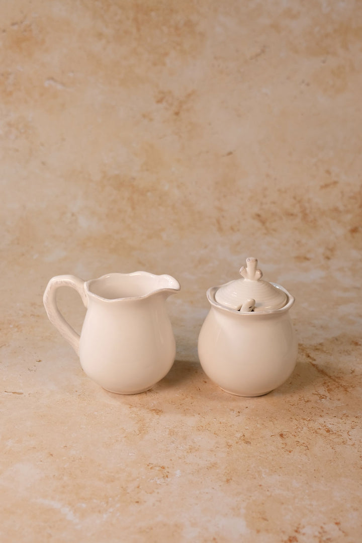 White Seahorse Sugar & Creamer Set