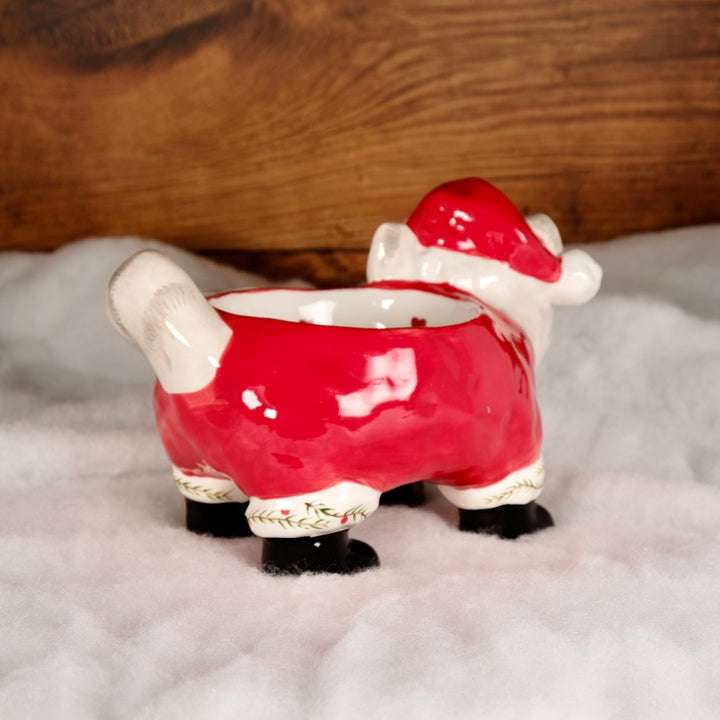CHRISTMAS PEDESTAL CAT BOWL