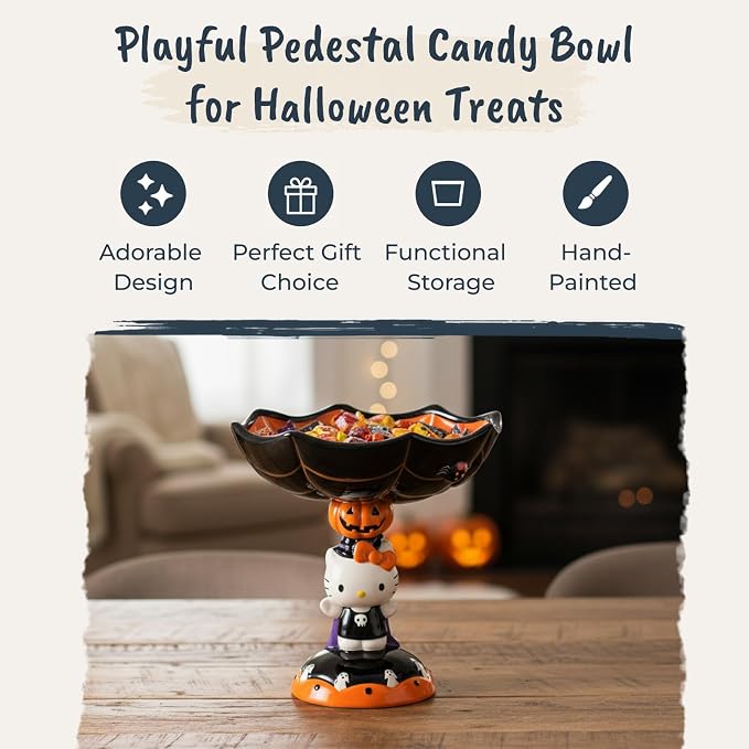 Hello Kitty Spider Web Pedestal Candy Bowl