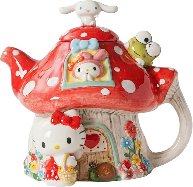 Hello Kitty and Friends Mushroom Teapot