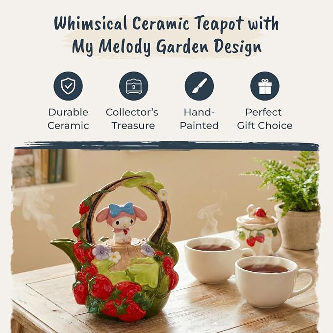 MY MELODY STRAWBERRY GARDEN TEAPOT