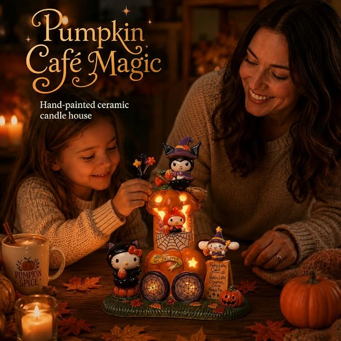 Hello Kitty and Friends Pumpkin Cafe Latte Candle House