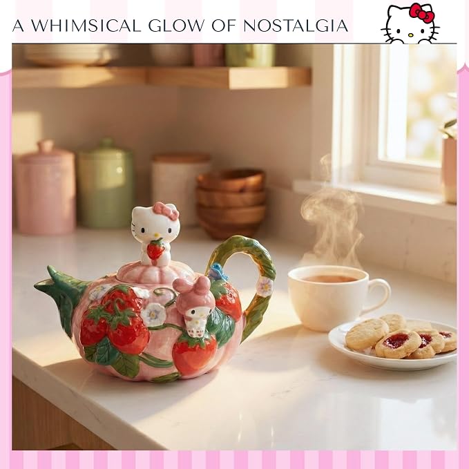 Hello Kitty and My Melody Strawberry Tea Pot