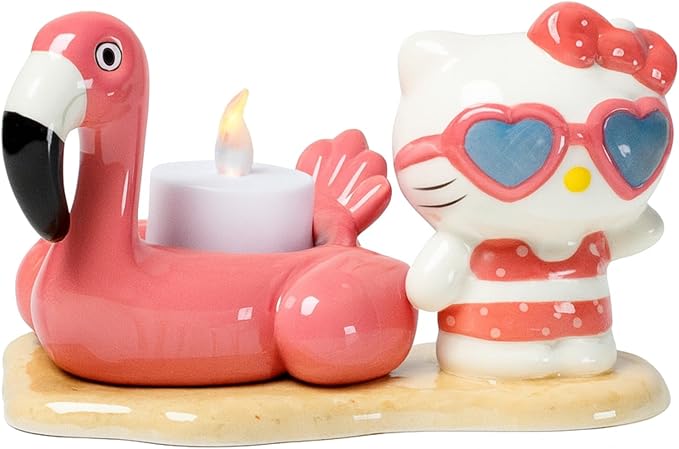 Hello Kitty Pink Flamingo Tea Light Candle Holder
