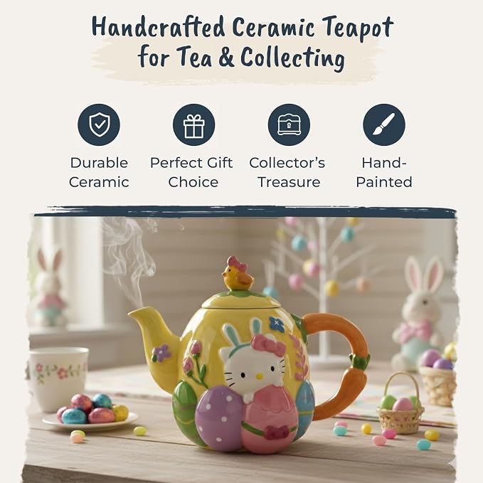 Hello Kitty Easter Bunny Carrot Teapot
