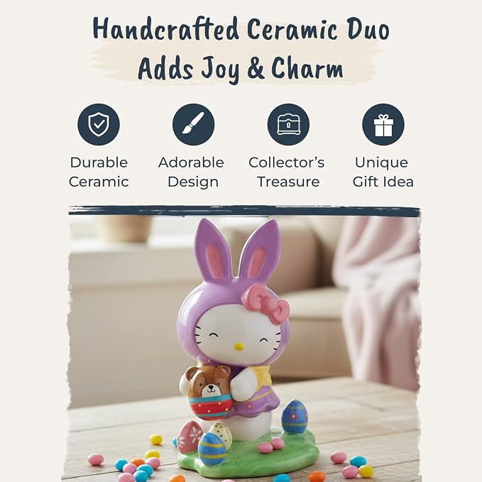Hello Kitty Bunny Ears Figurine | Blue Sky Clayworks Easter