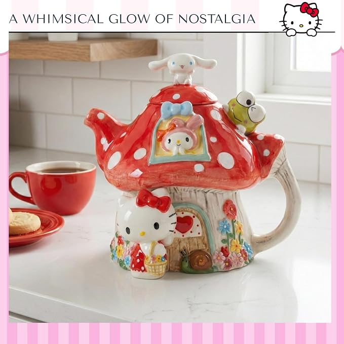 Hello Kitty and Friends Mushroom Teapot
