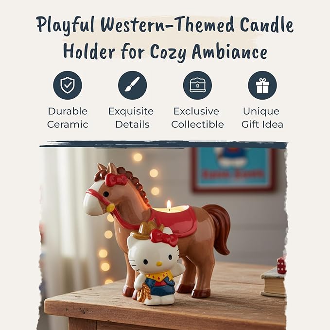 Hello Kitty Cowgirl Tea Light Candle Holder