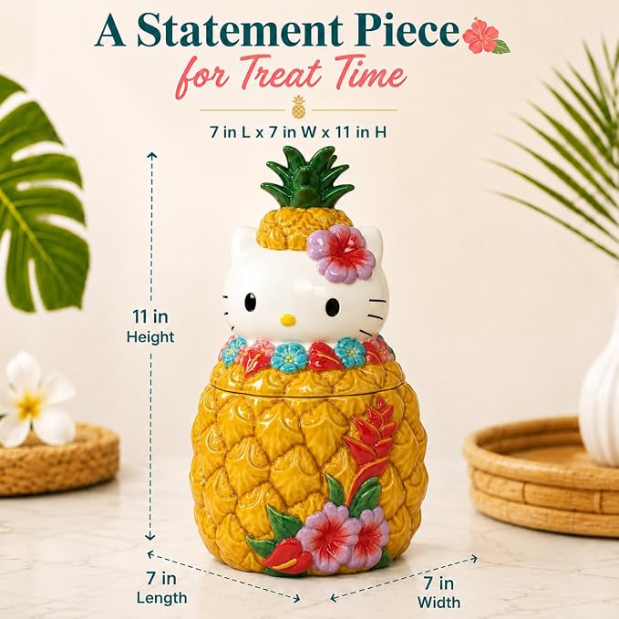 Clayworks Hello Kitty Pineapple Cookie Jar