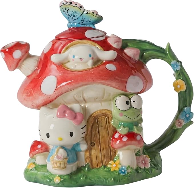 Hello Kitty and Friends Mushroom House Teapot