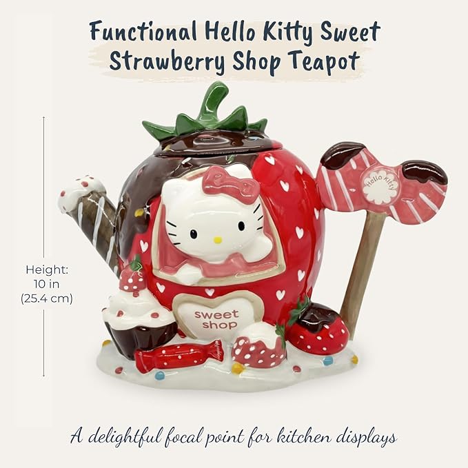 Hello Kitty Sweet Strawberry Shop Teapot